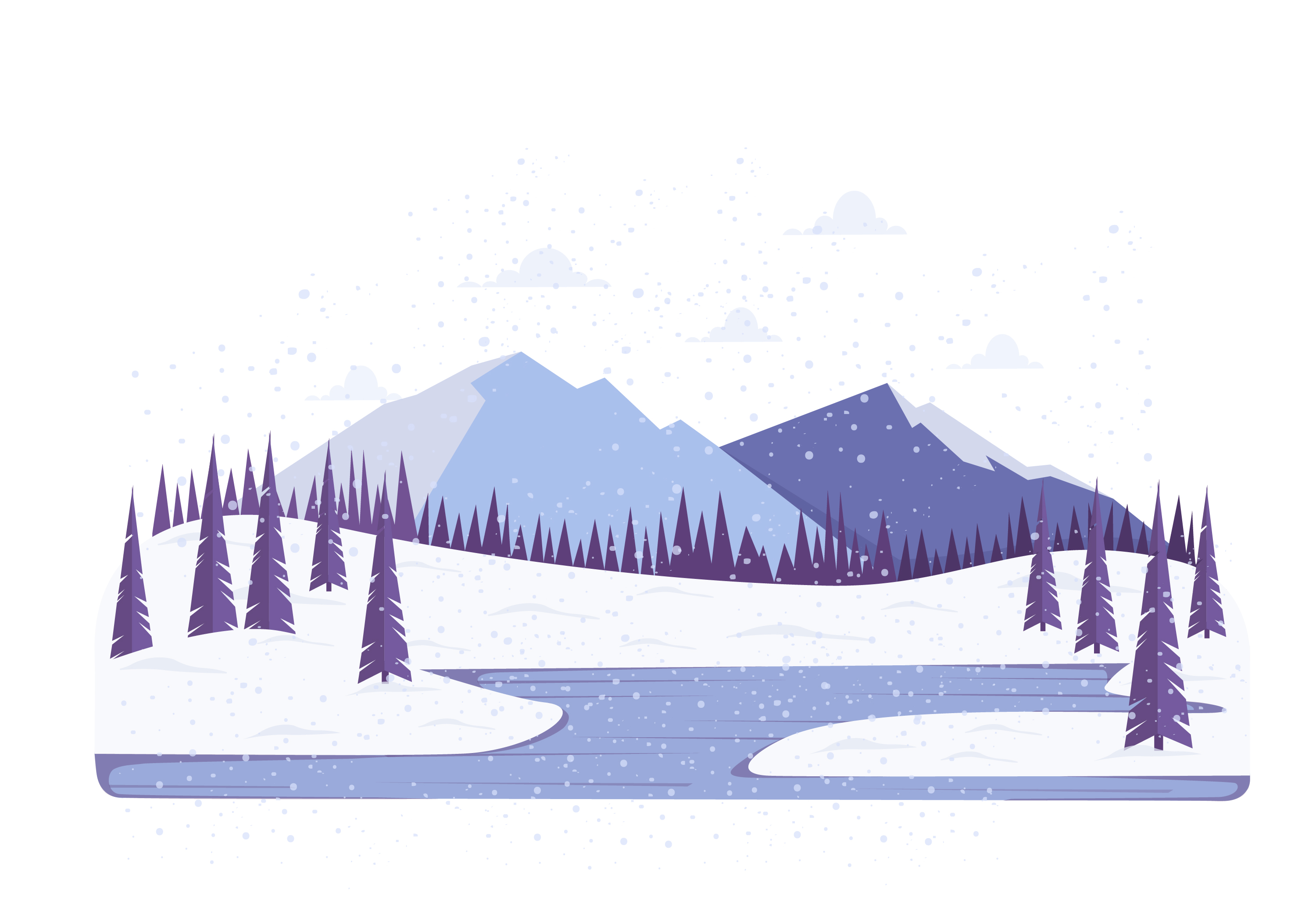 Download Vector Winter Landscape illustration 275139 - Download Free Vectors, Clipart Graphics & Vector Art