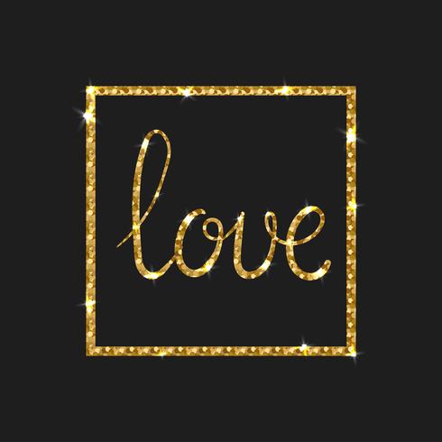 Love card. Modern brush calligraphy. vector