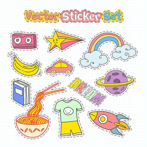 Vector Sticker Patches Set