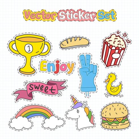 Vector Sticker Patches Set