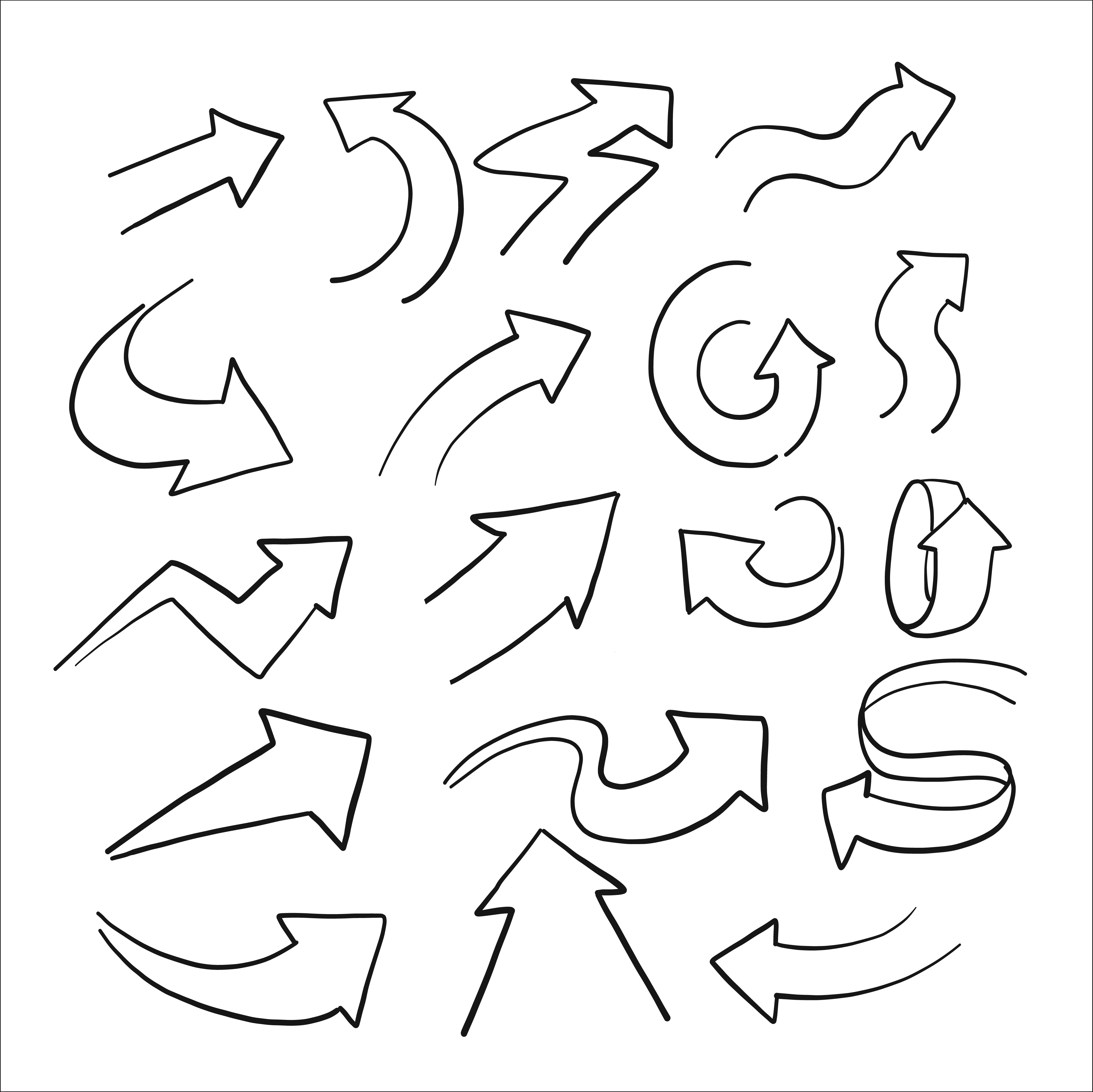 Hand drawn Sketch of Arrow Set 275210 Vector Art at Vecteezy