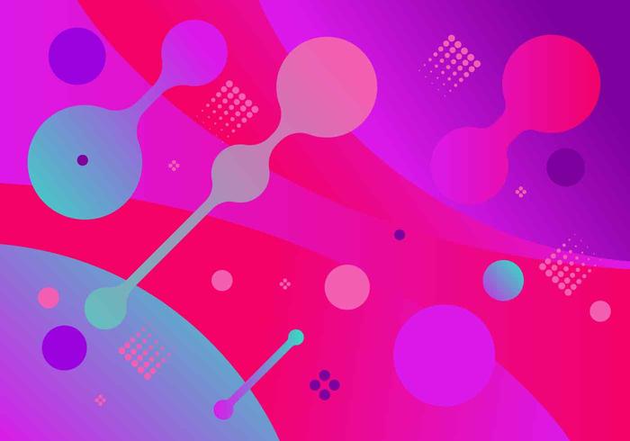 Funky Abstract Shapes Background vector