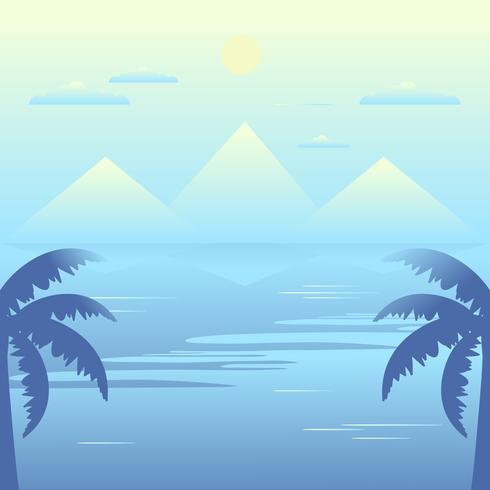 Relaxing Ocean Background vector