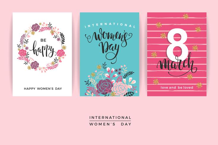 International Women s Day. Vector templates.