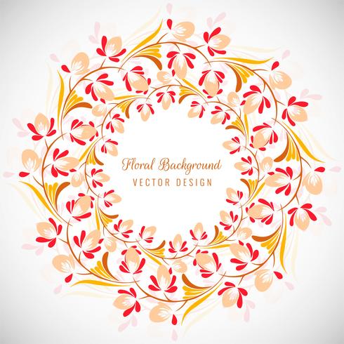 Decorative colorful floral frame background vector