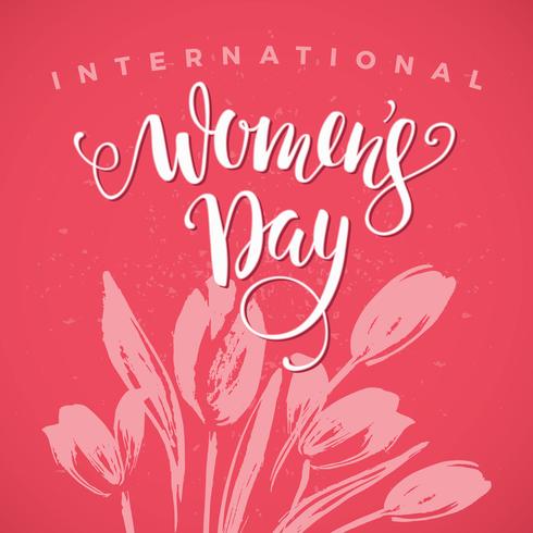 Día Internacional de la Mujer. Diseño de letras para Banners, Flyers, vector