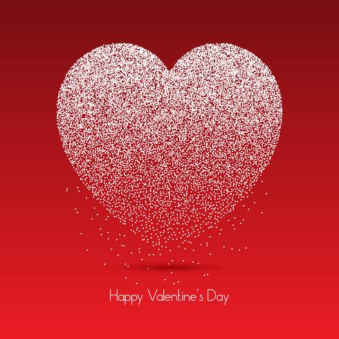 Corazón de puntos para el día de san valentín. vector