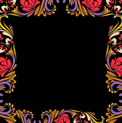 Abstract Colorful Decorative Floral Frame Background Download