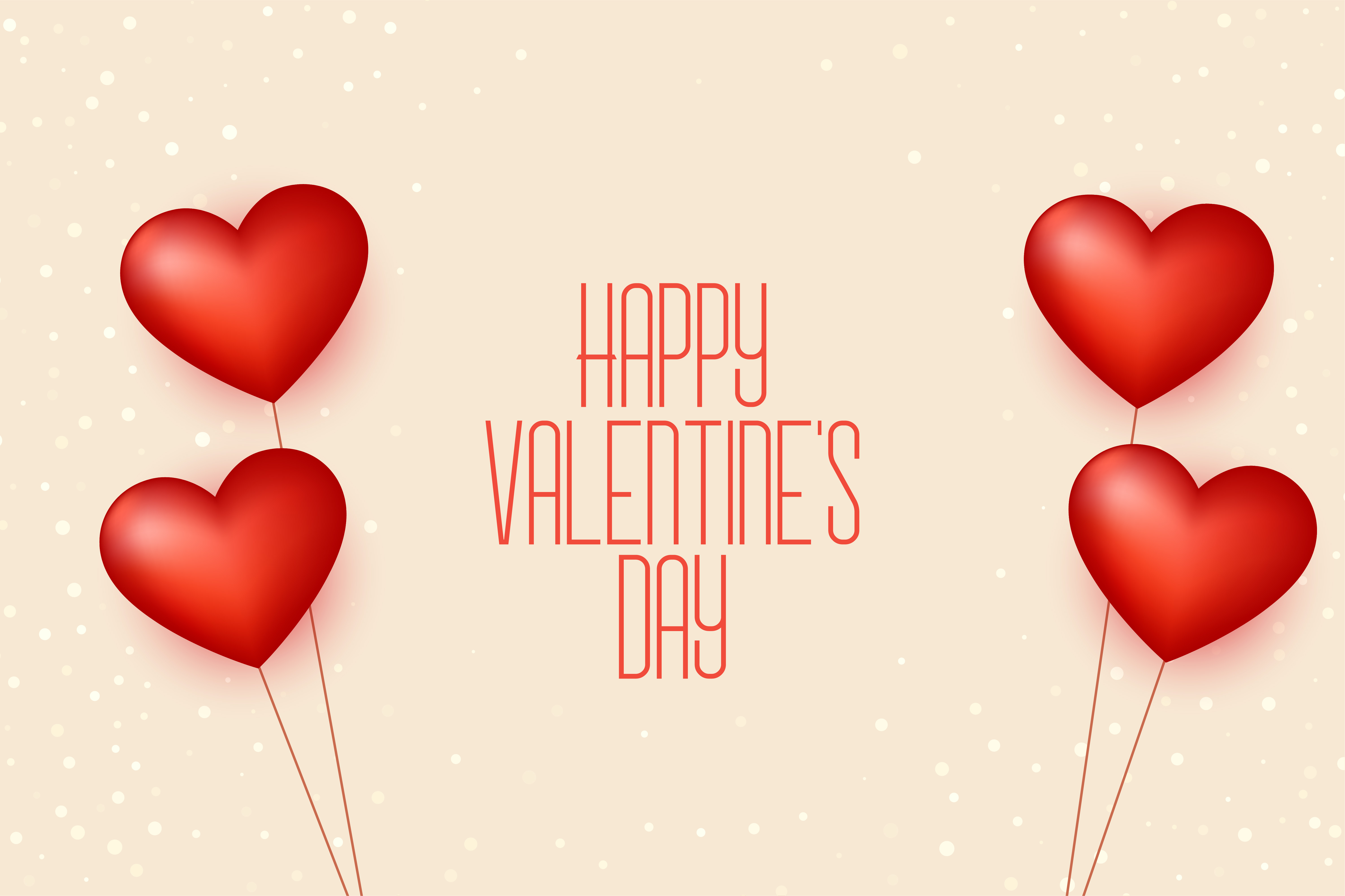 happy valentines day balloon hearts background - Download Free Vector Art, Stock ...