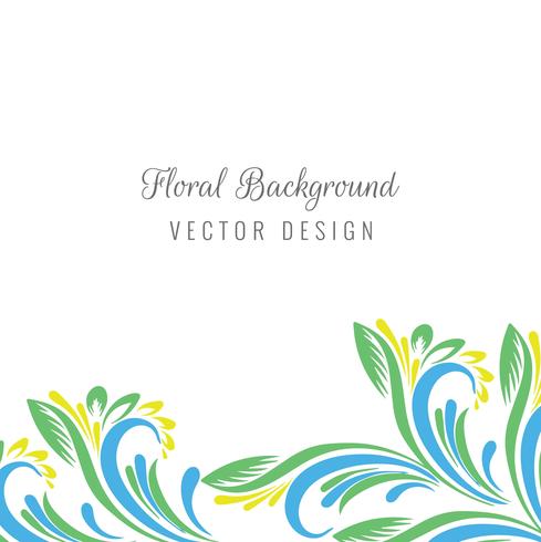 Floral colorido aislado en el fondo blanco vector