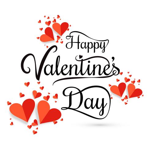 Valentines day hearts card background vector