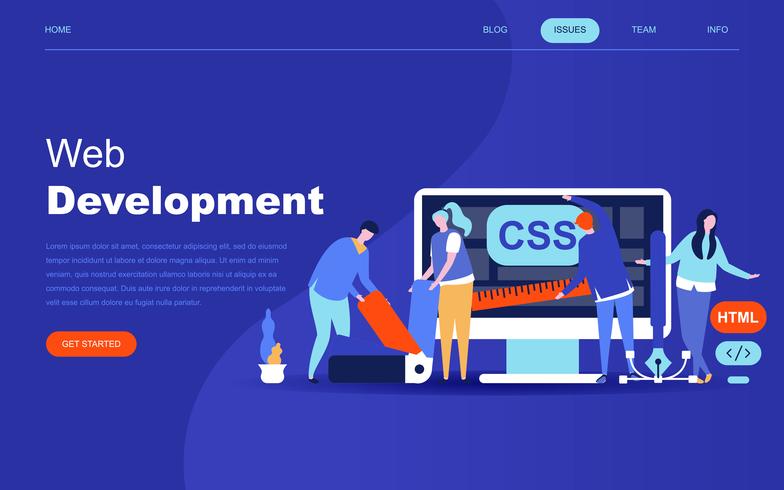 Modern flat design concept of Web Development  vector