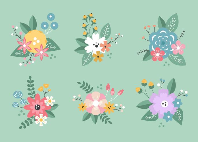 Vector de ramo de flores