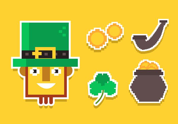 Conjunto de imágenes del día de San Patricio vector