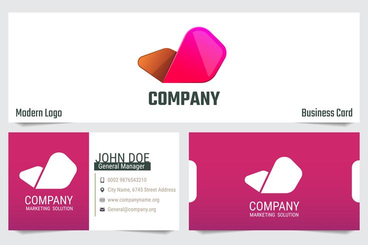 Modern business card Vector template design