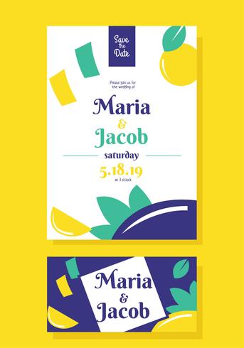 Wedding Invitation Card Template Vector Design