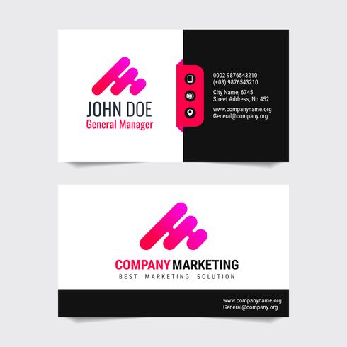 Modern business card Vector template design