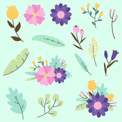 Flor clip art vectorial vector