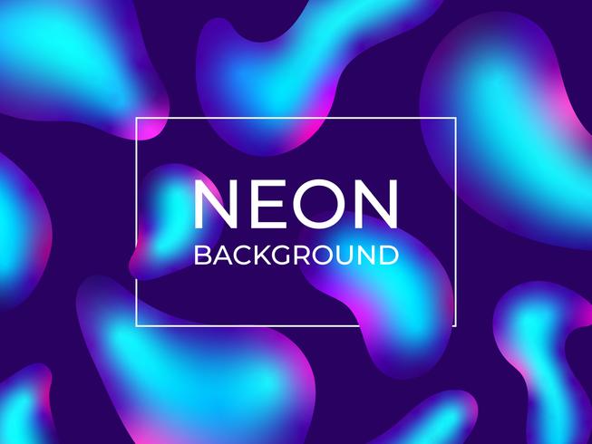 Neon Fluid Abstract Background vector