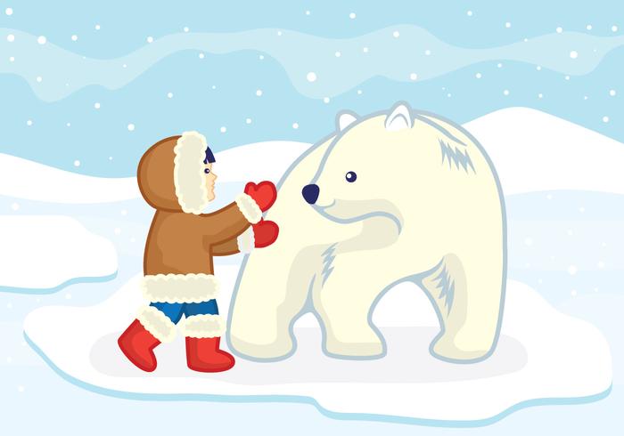 Eskimos Vector Illustration