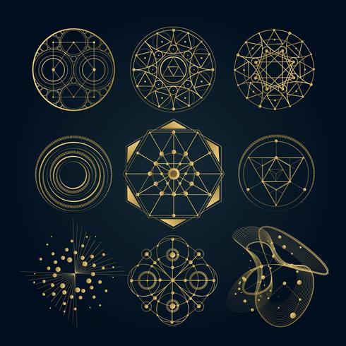 Sacred geometry forms vector