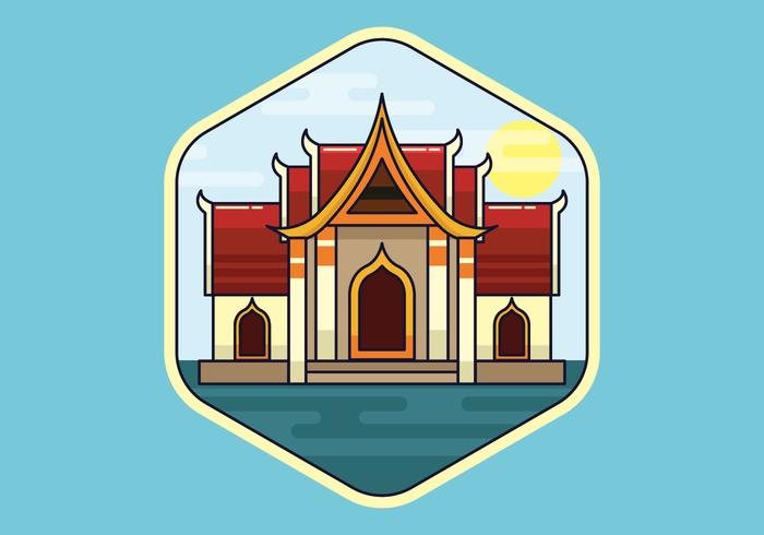 Ilustración vectorial de bangkok vector