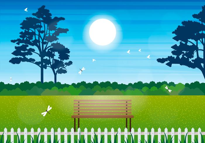 Vector Spring Landscape illustration