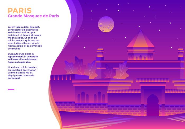Grande Mosquee De Paris Vector