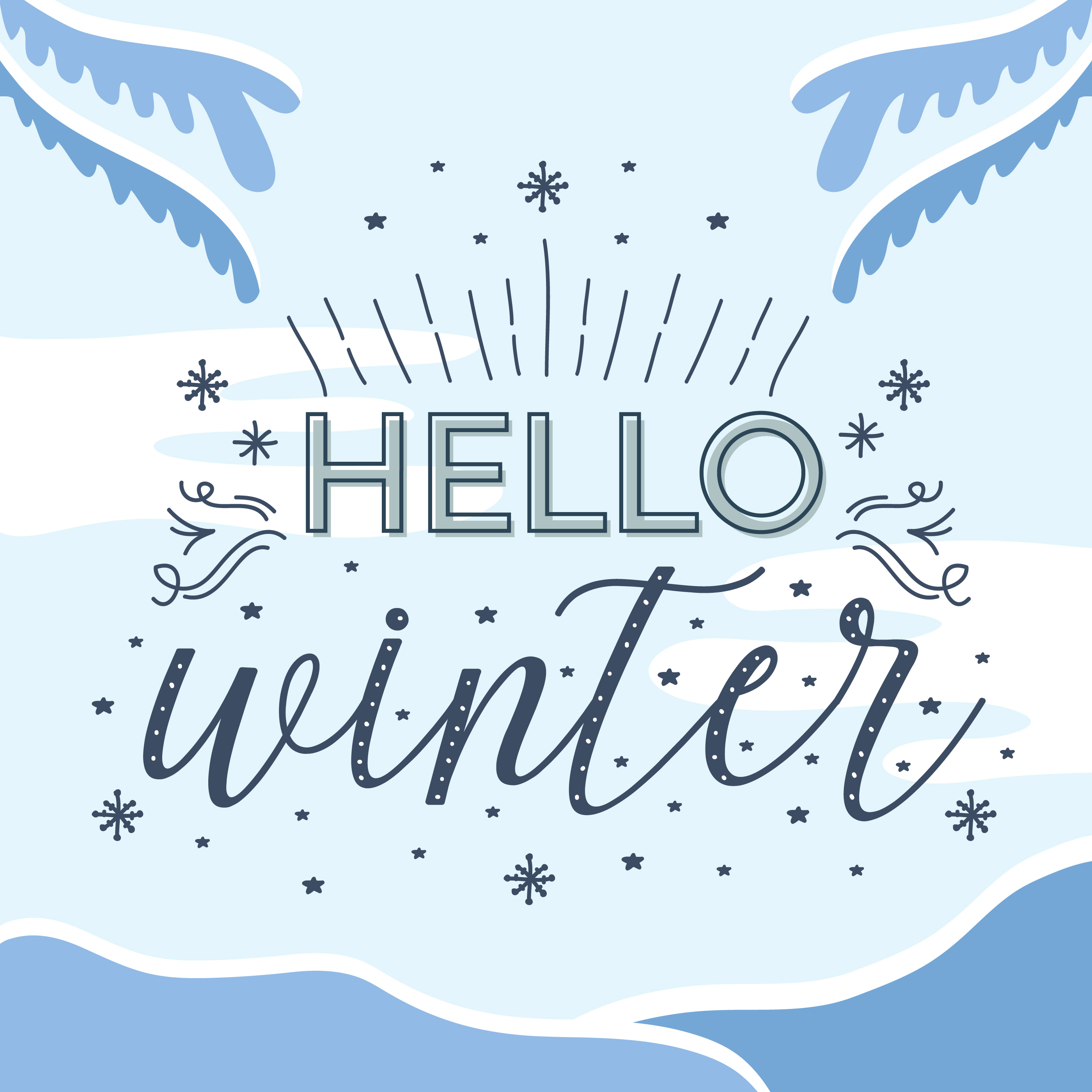 Hello Winter Vector 275978 Vector Art at Vecteezy