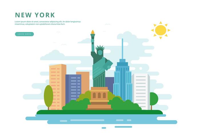 Ilustración de nueva york vector