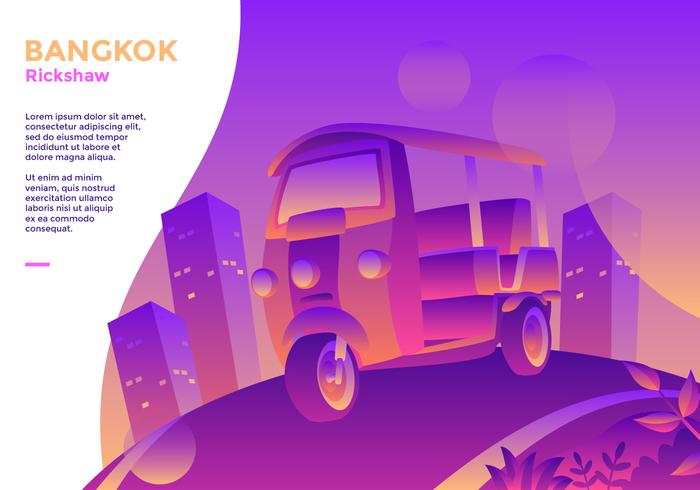 Bangkok Rickshaw Vector