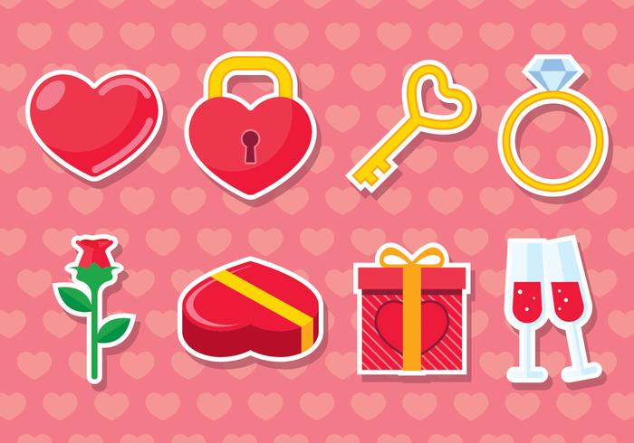 Valentines Day Elements Set vector