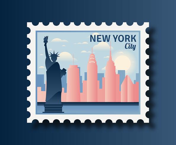 New York Postage Stamps vector