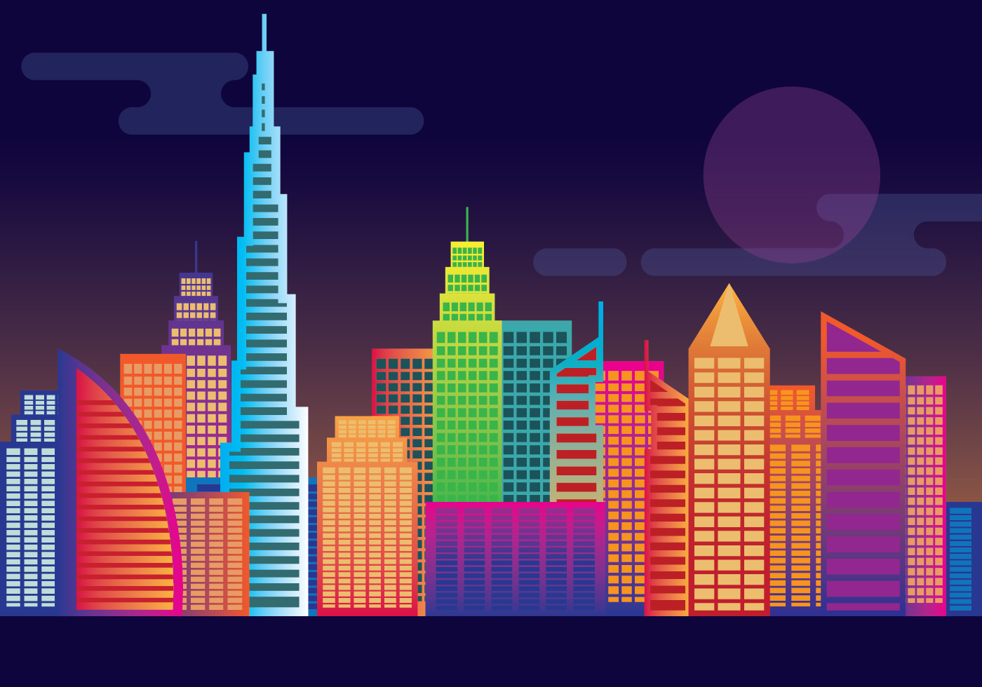 Dubai Skyline 276070 Vector Art At Vecteezy Dubai Skyline 276070 Vector Art At Vecteezy