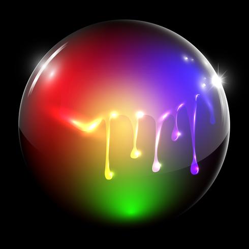 Flowing painted sphere vector