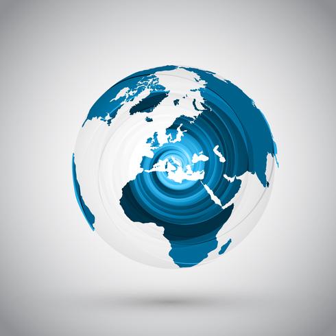 Earth globe vector illustration for advertising