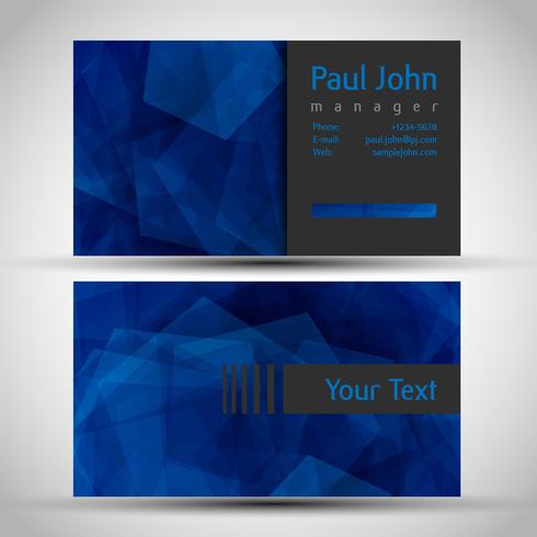 Abstract business card front and back vector