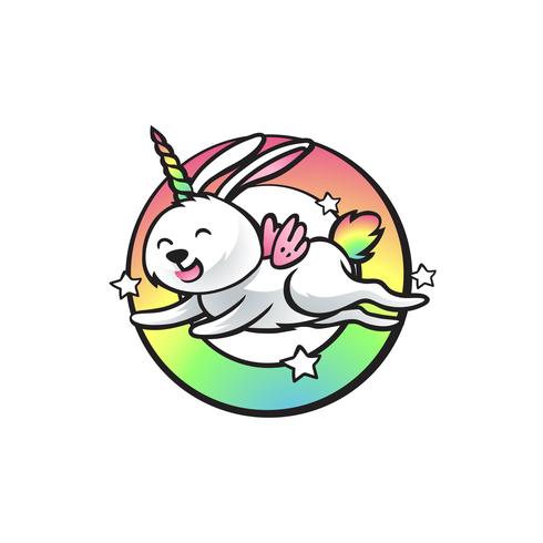 Rabbit Jump Wannabe Unicorn vector