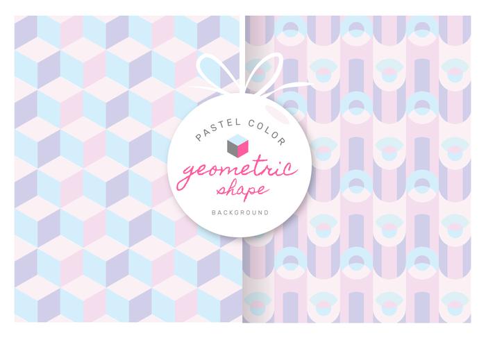 Geometric Pattern With Pastel Color Vector Background