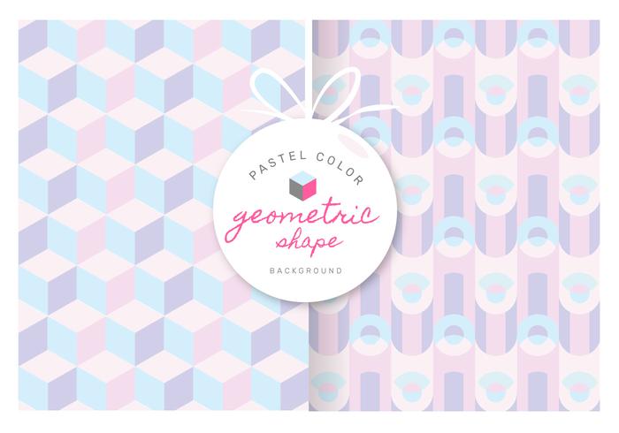 Geometric Pattern With Pastel Color Vector Background