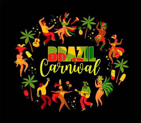 Carnaval de Brasil. Elemento de diseño para el concepto de carnaval y otros usuarios. vector