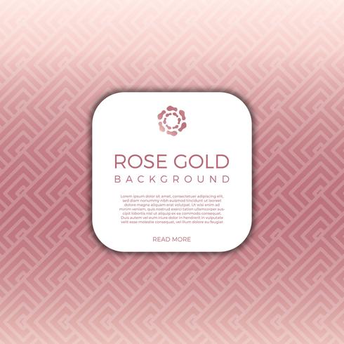 Flat Modern Geometric Rose Gold Vector Background