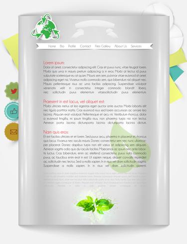 Modern one-page website, vector illustration