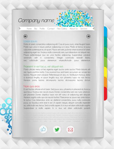 Modern one-page website, vector illustration