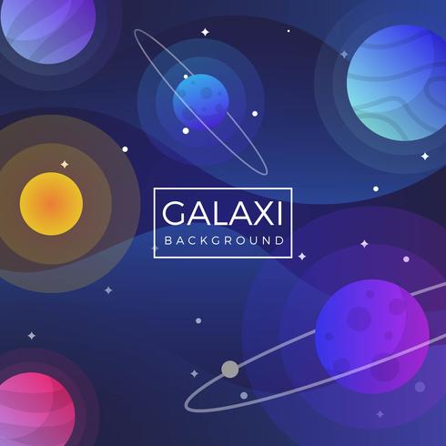 Fondo de vector de universo plano galaxia