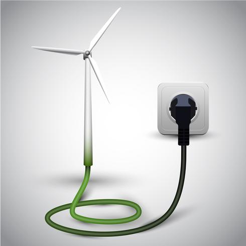 Wind turbine with socket vector