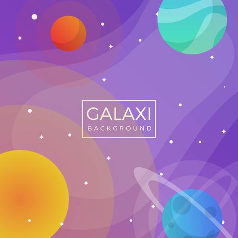 Flat Modern Galaxy Vector Background