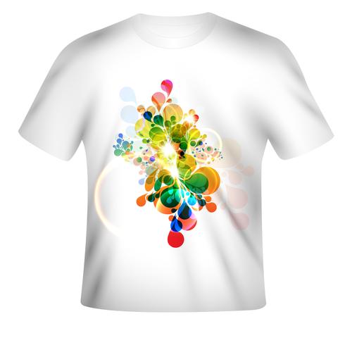 Diseño de camiseta vectorial con diseño colorido. vector