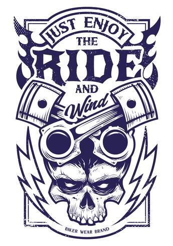 Simplemente disfruta del Ride Vector Biker Art