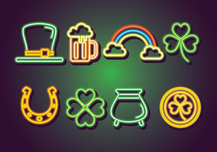 Conjunto de imágenes del día de San Patricio vector